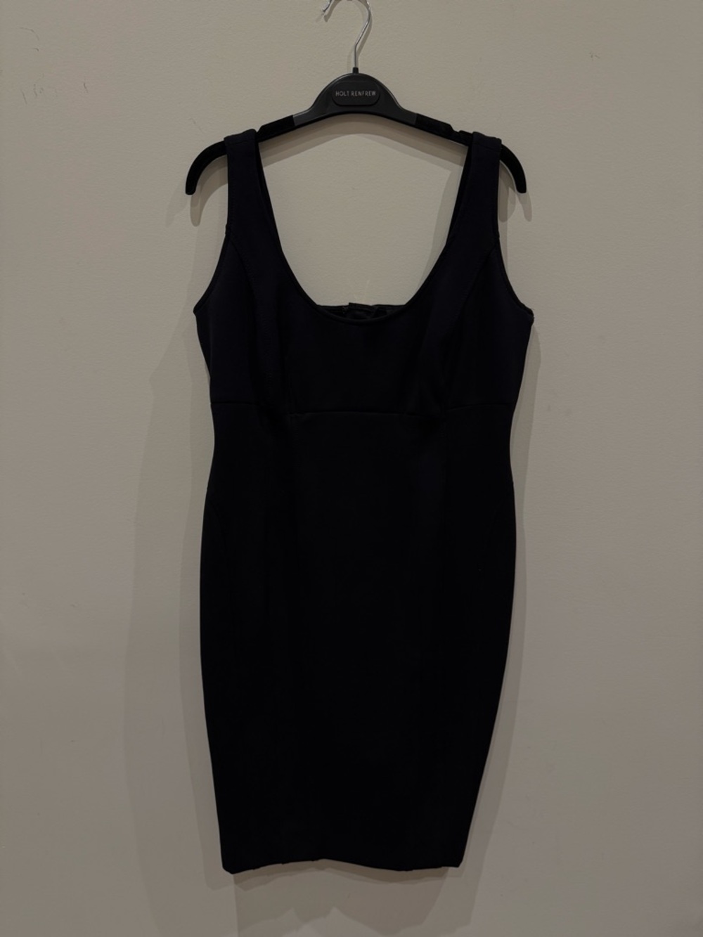 Marina Rinaldi Black Scoop Neck Mini Dress